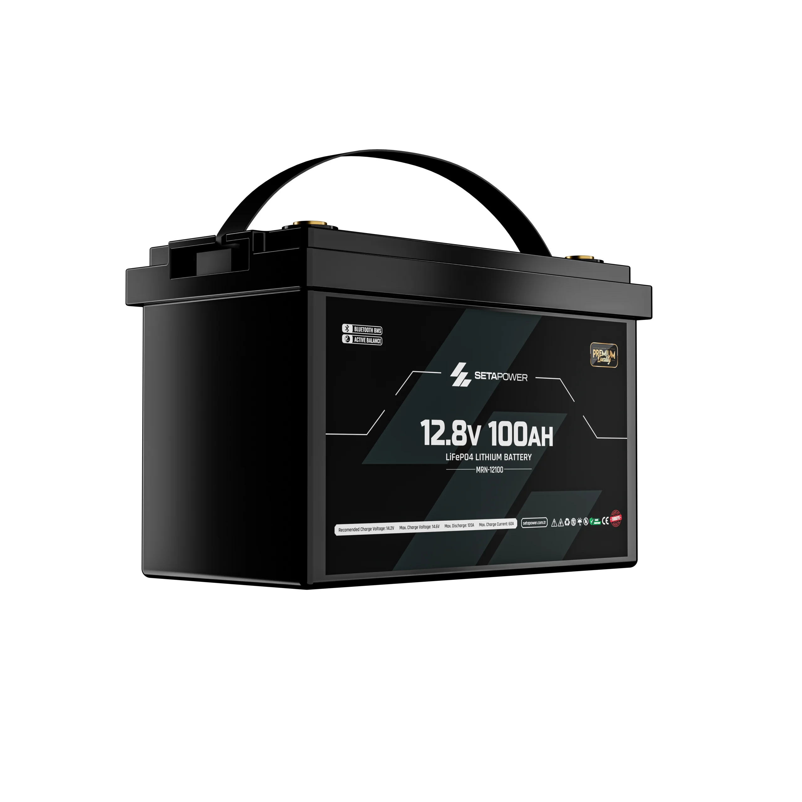 Setapower0004 Setapower 12.8V 100 Ah Lifepo4 Premium Serisi Lityum Akü - Görsel 1
